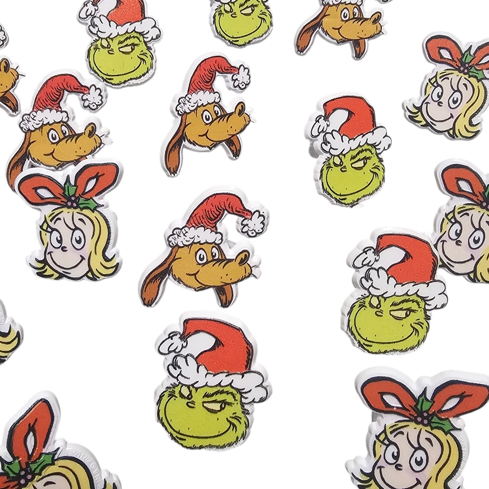 How The Grinch Stole Chrismas Rings, 18 Count, Cupcake Toppers